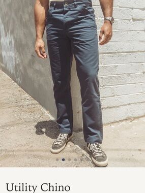 Utility Chino Pants in Slate Blue